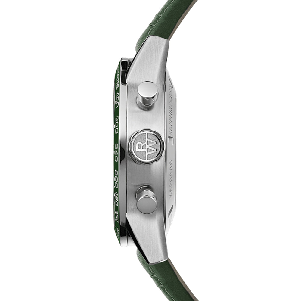 Freelancer Automatic Chronograph Ceramic Bezel 43.5mm - Green on Leather Strap
