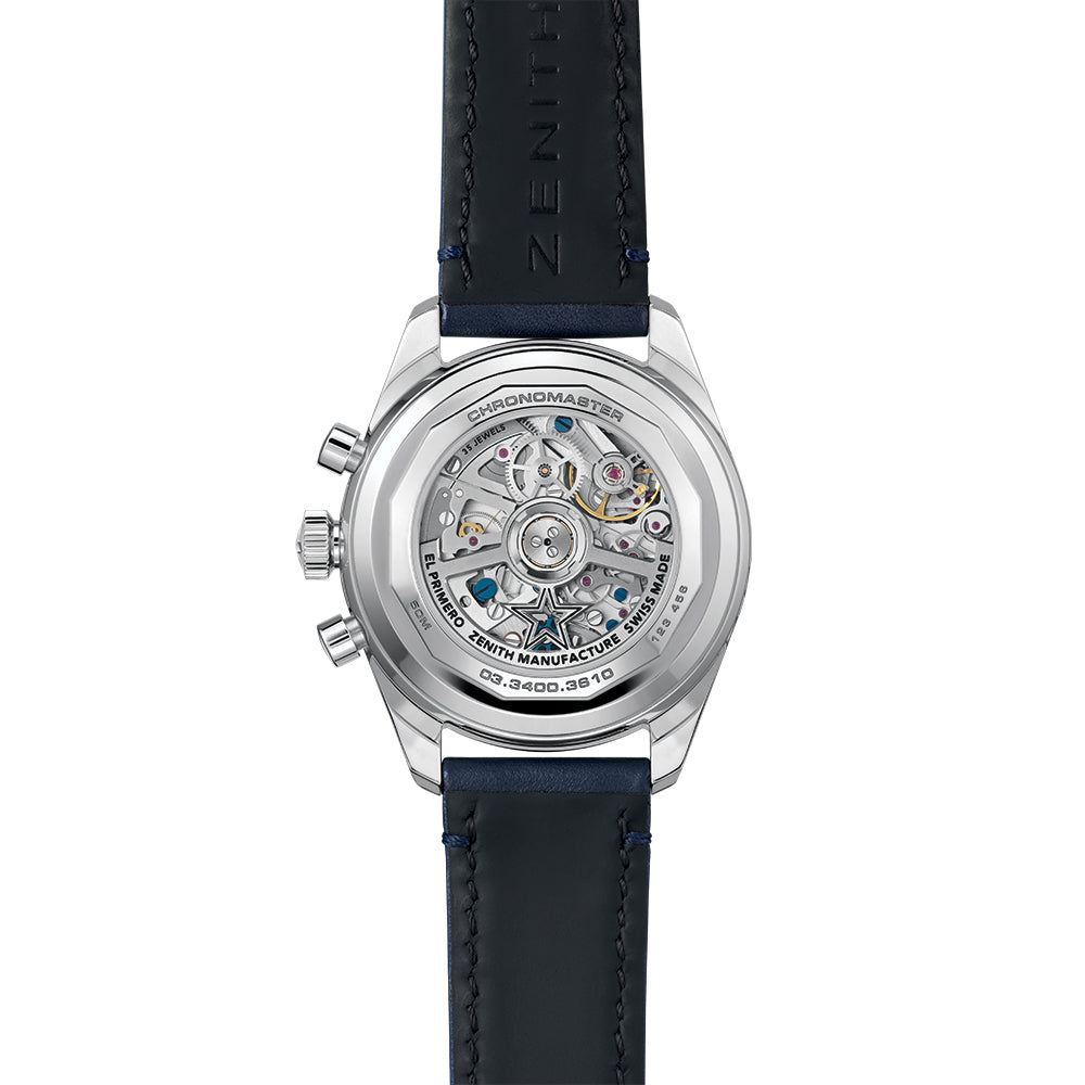 Chronomaster Original Acier Lapis Lazuli 38mm - Blue on Leather Strap and Bracelet