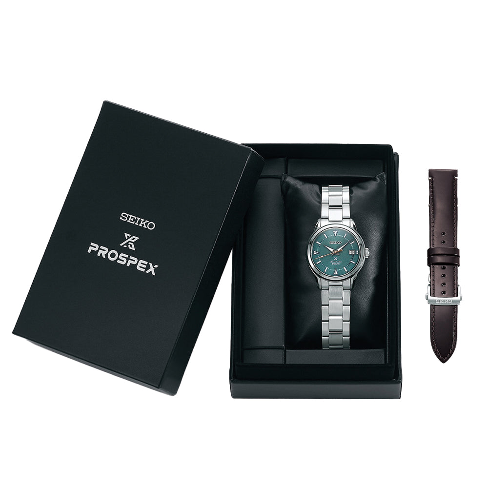 SPB289 Prospex 38mm - Green on Bracelet and Extra Leather Strap