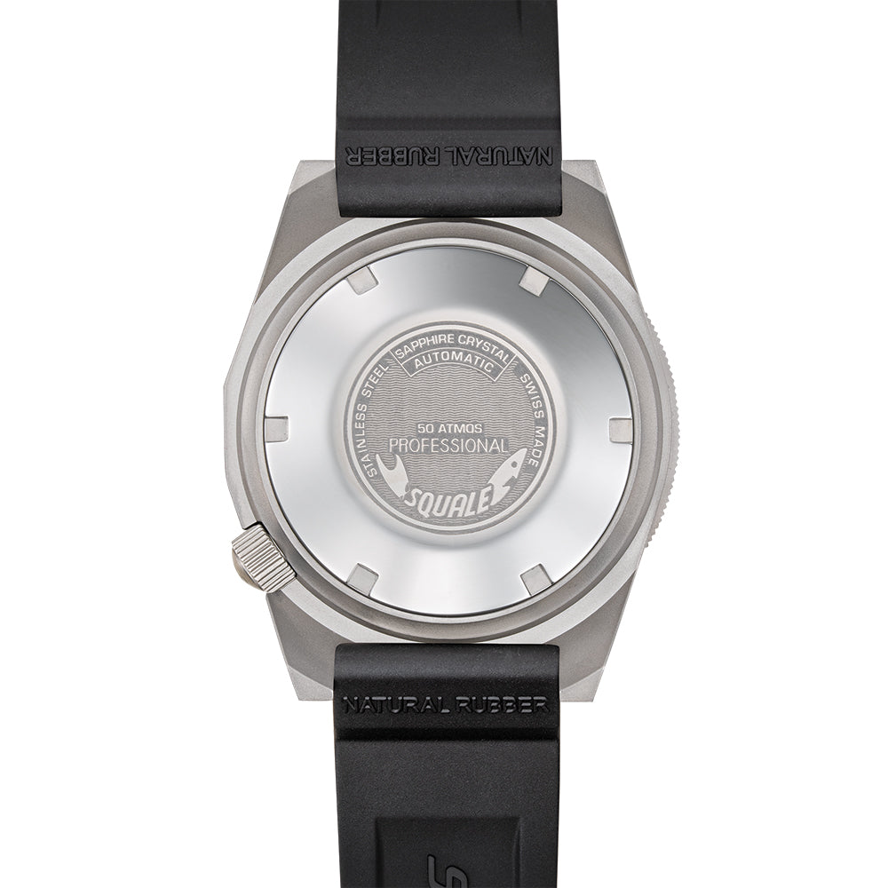 1521 Black Blasted 42mm - Black on Rubber Strap