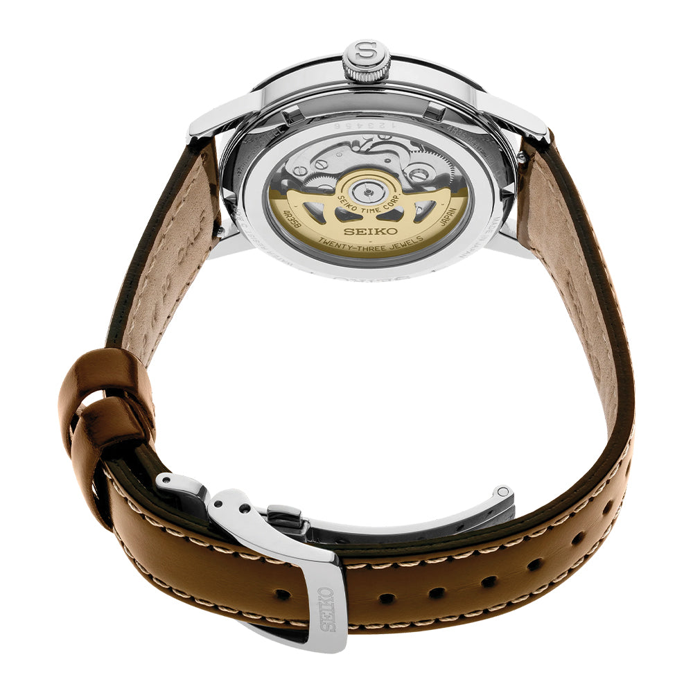 SRPE45 Presage Cocktail Time Automatic 38.5mm - Green on Leather Strap