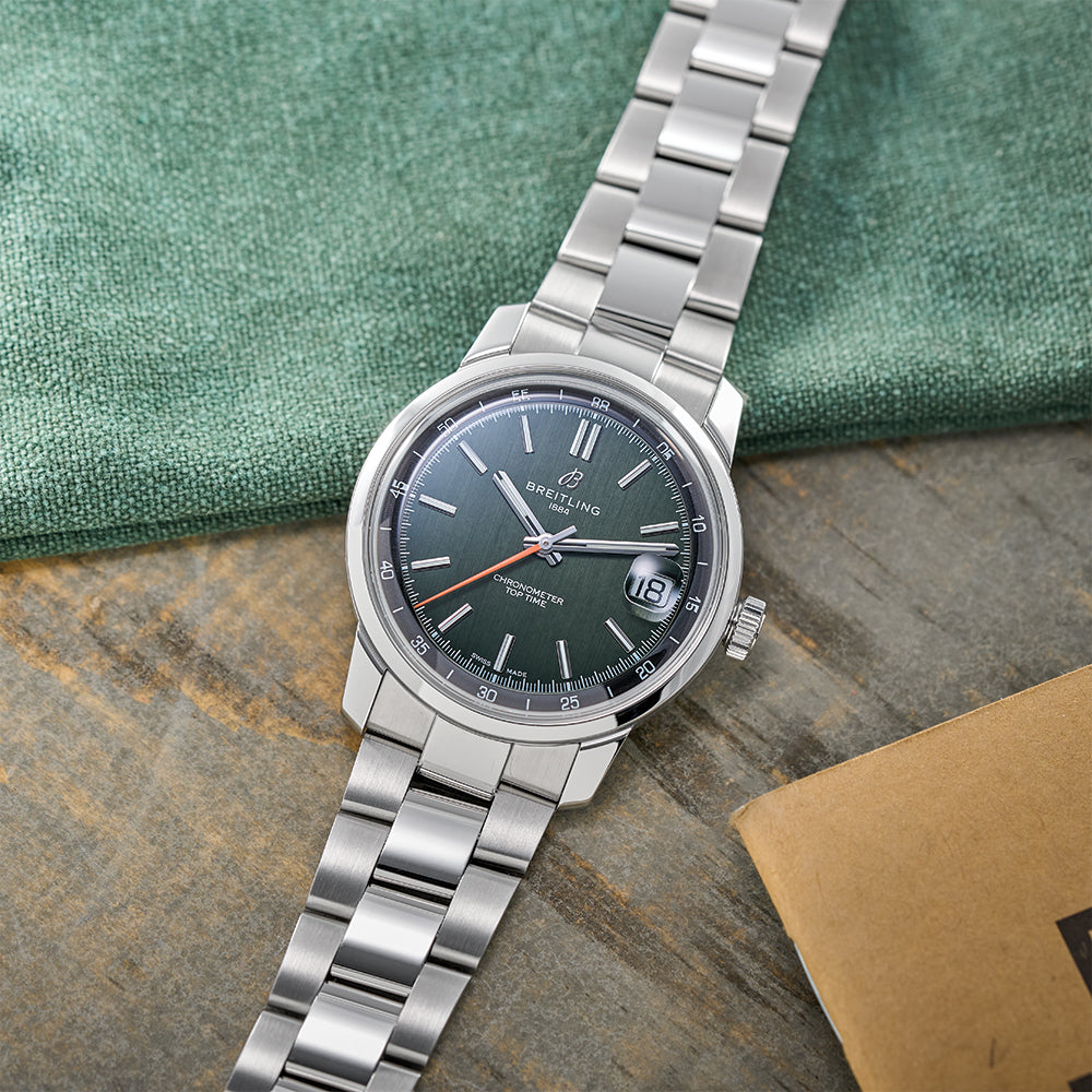 Top Time B31 38mm - Green on Bracelet