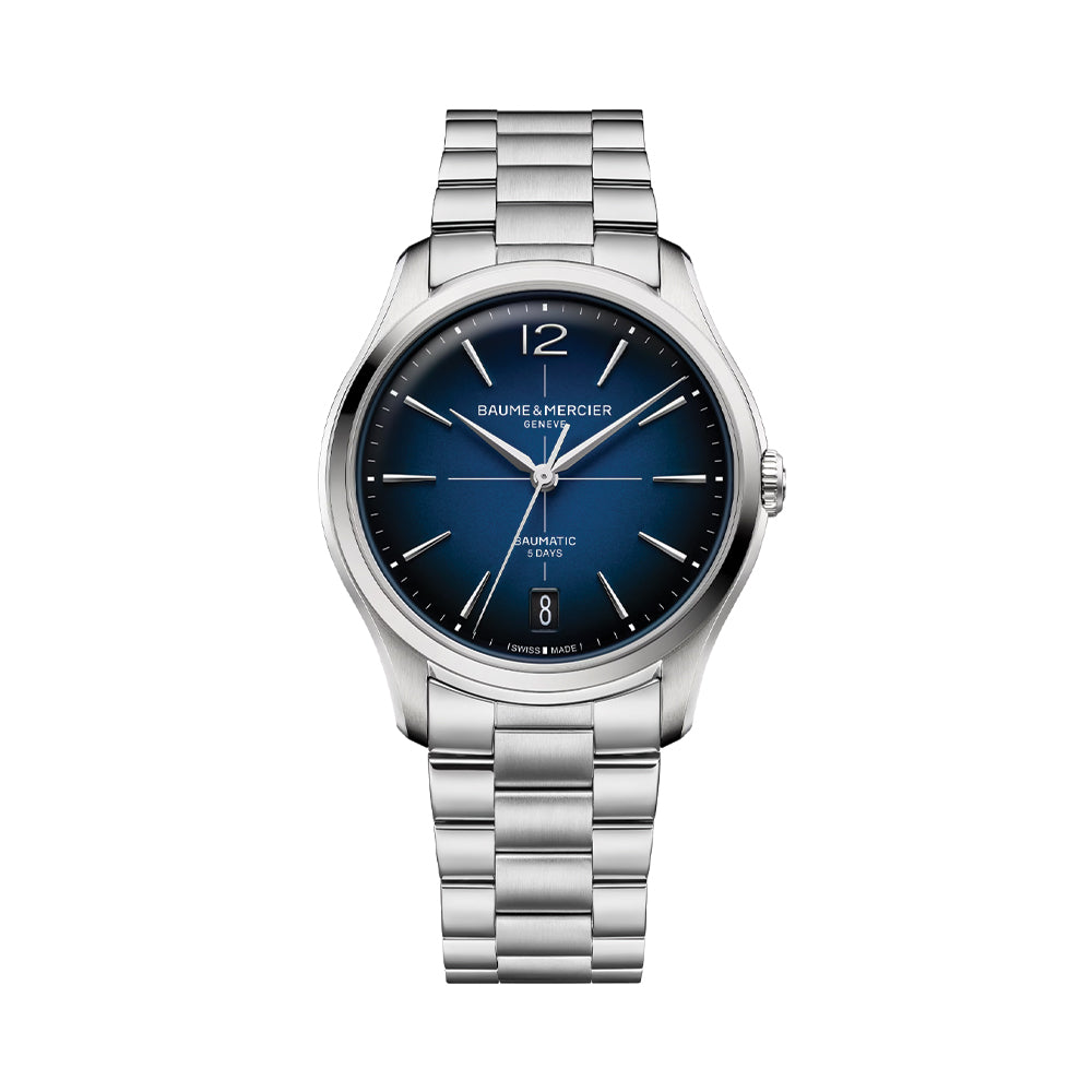 Clifton Round Baumatic 39mm - Blue on Bracelet
