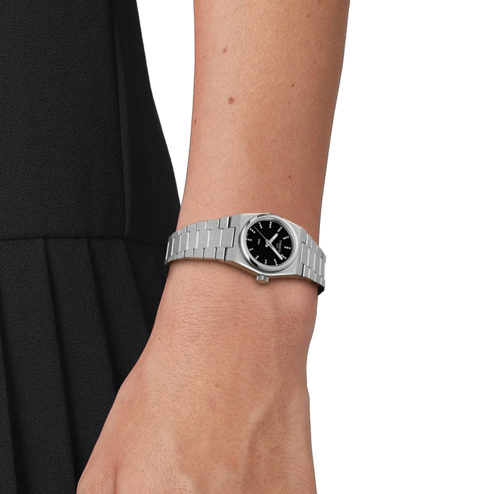 PRX Quartz w/ Diamonds 25mm - Black on Bracelet