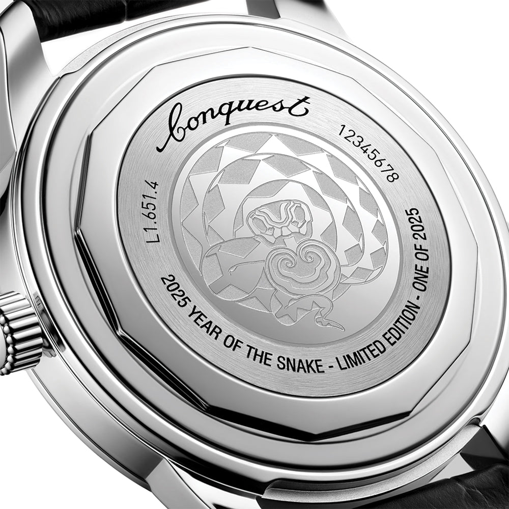 Conquest Heritage Year of the Snake Limited Edition 40mm - Red on Leather Strap