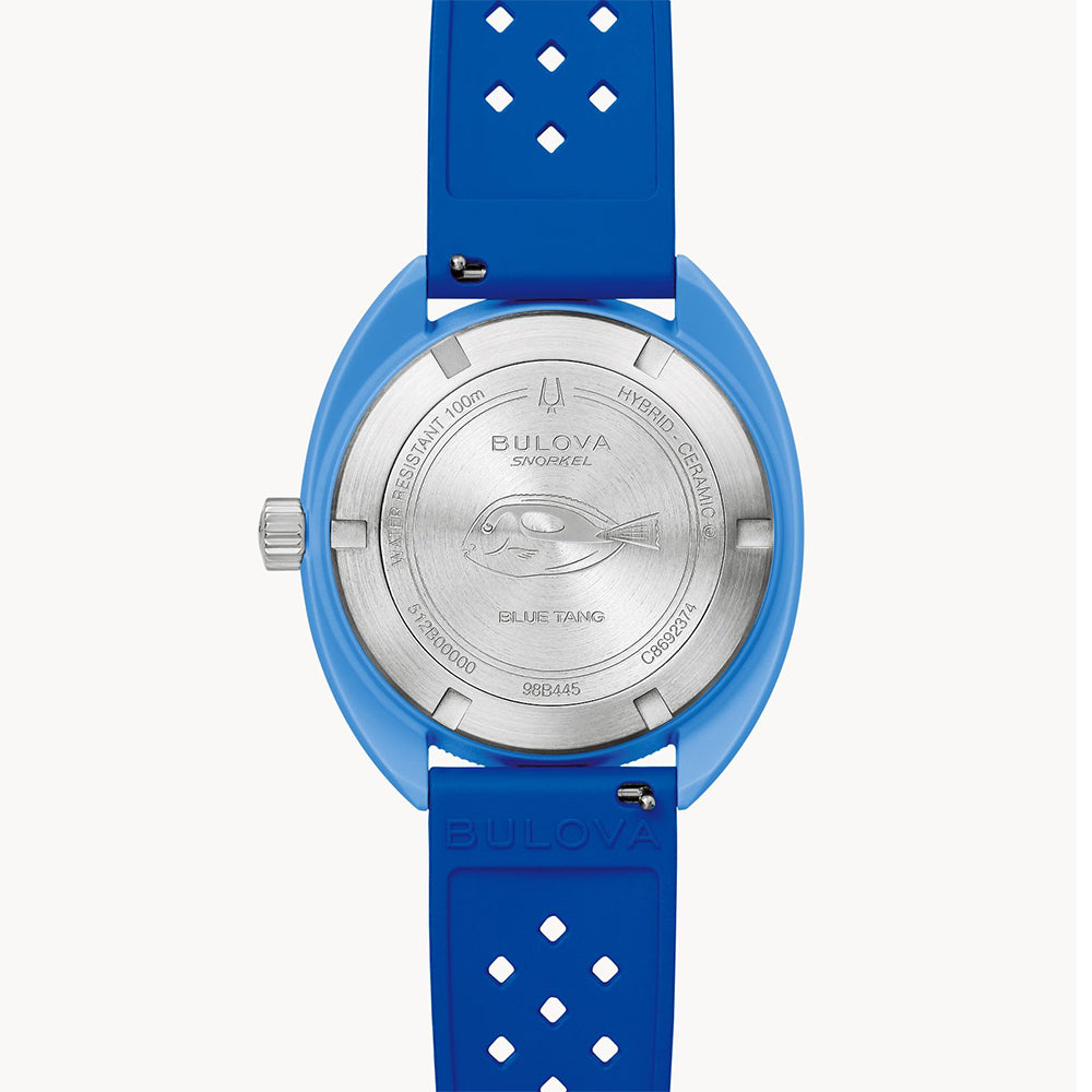 Snorkel Blue Tang Fish 41mm - Blue on Rubber Strap