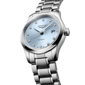 Master 30mm - Frosted Blue, Diamond-Set on Bracelet