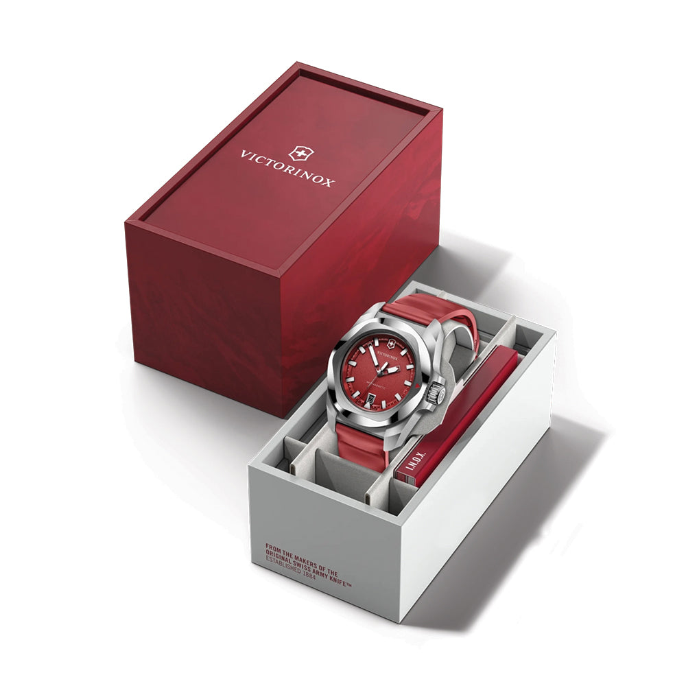 I.N.O.X. 41mm - Red on Rubber Strap
