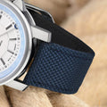 29er Big Pointer Date Automatic 42.4mm  - White on Blue Canvas Strap