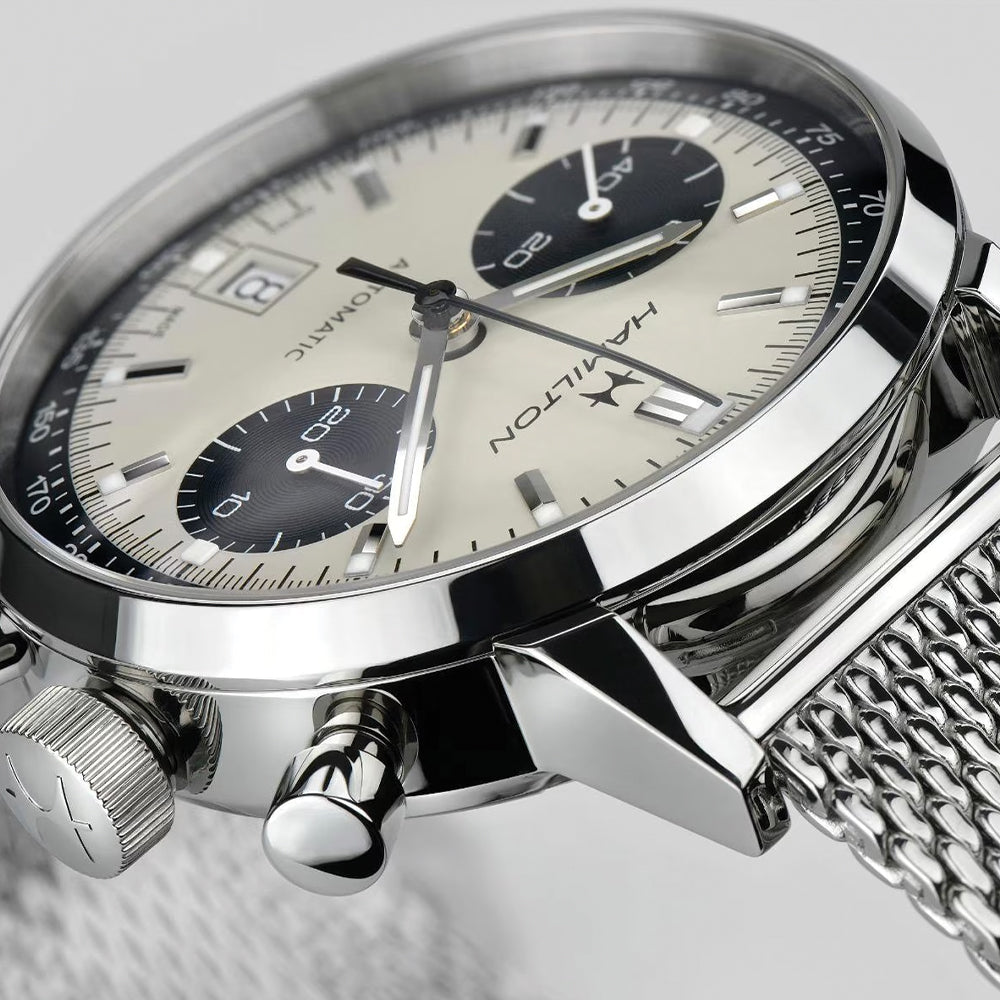 American Classic Intra-Matic Auto Chrono 40mm - White on Bracelet