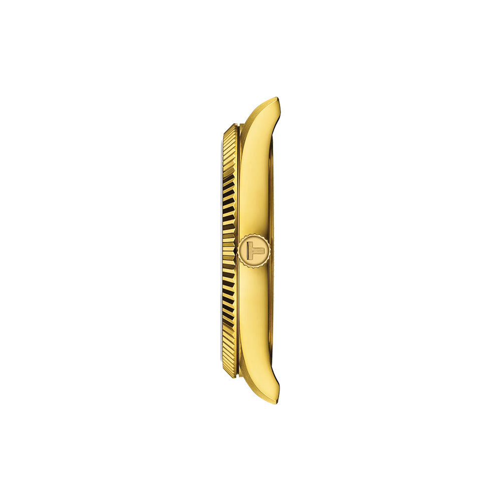 Ballade Quartz Yellow Gold PVD Coated 40mm - Black on Bracelet