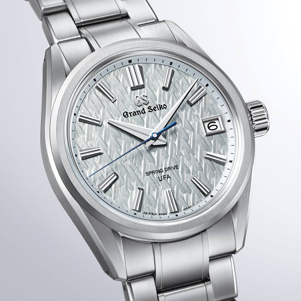 SLGB003 Evolution 9 Spring Drive UFA HI-Ti 37mm - Silver-Blue on Bracelet