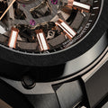 Essence Ceramica Skeleton COSC 41mm - Black and Gold-Tone on Bracelet