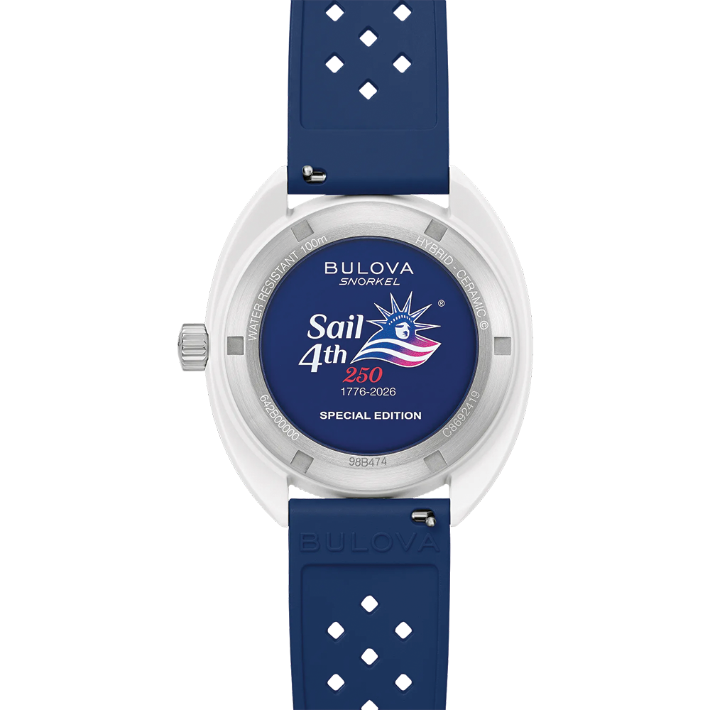 Snorkel Sail 4th Special Edition 41mm - Red on Rubber Strap