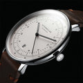 Hamburg Quartz 42mm - White on Leather Strap