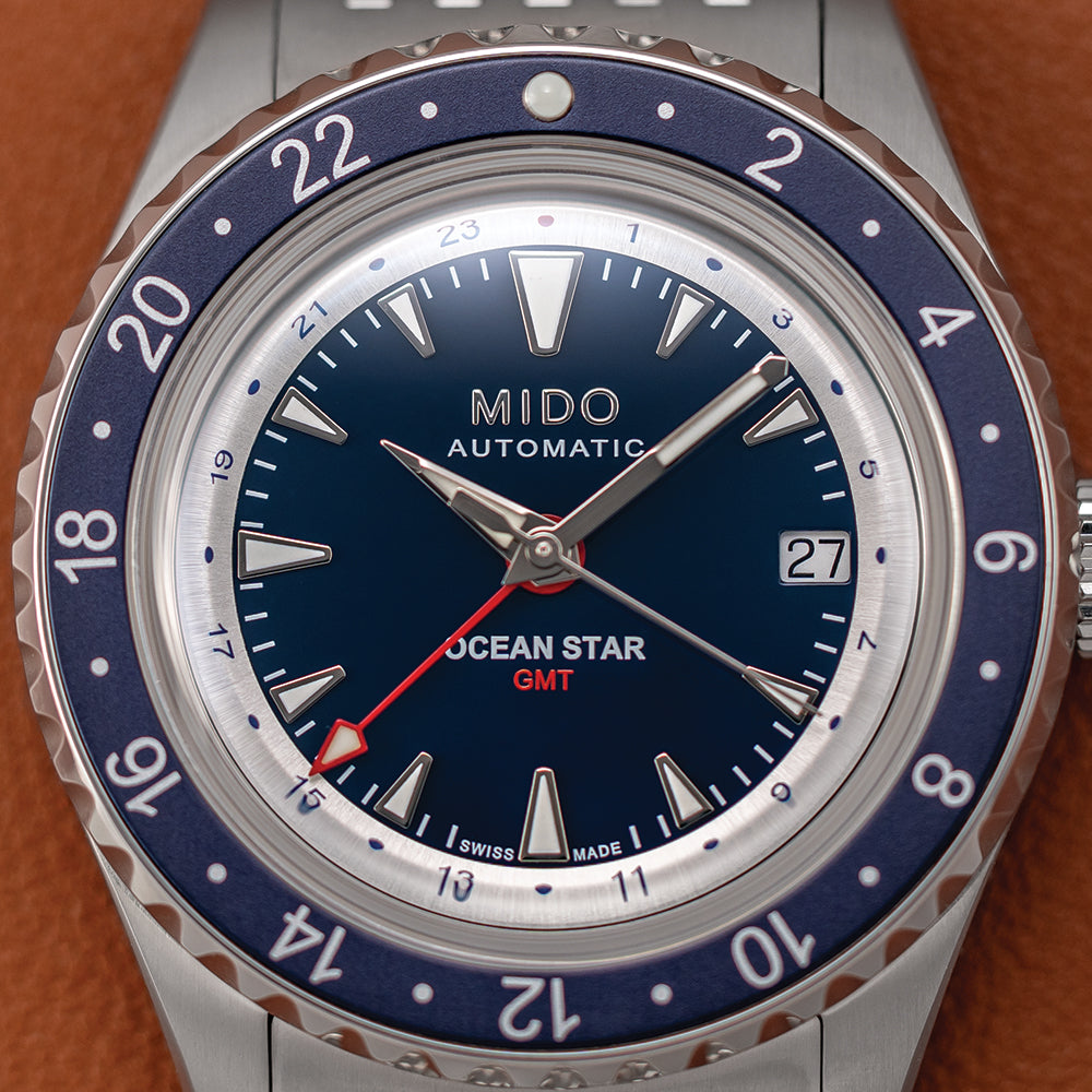 Ocean Star "Shark Tooth" Special Edition GMT 40.5mm - Blue on Bracelet w/ Additional Fabric Strap