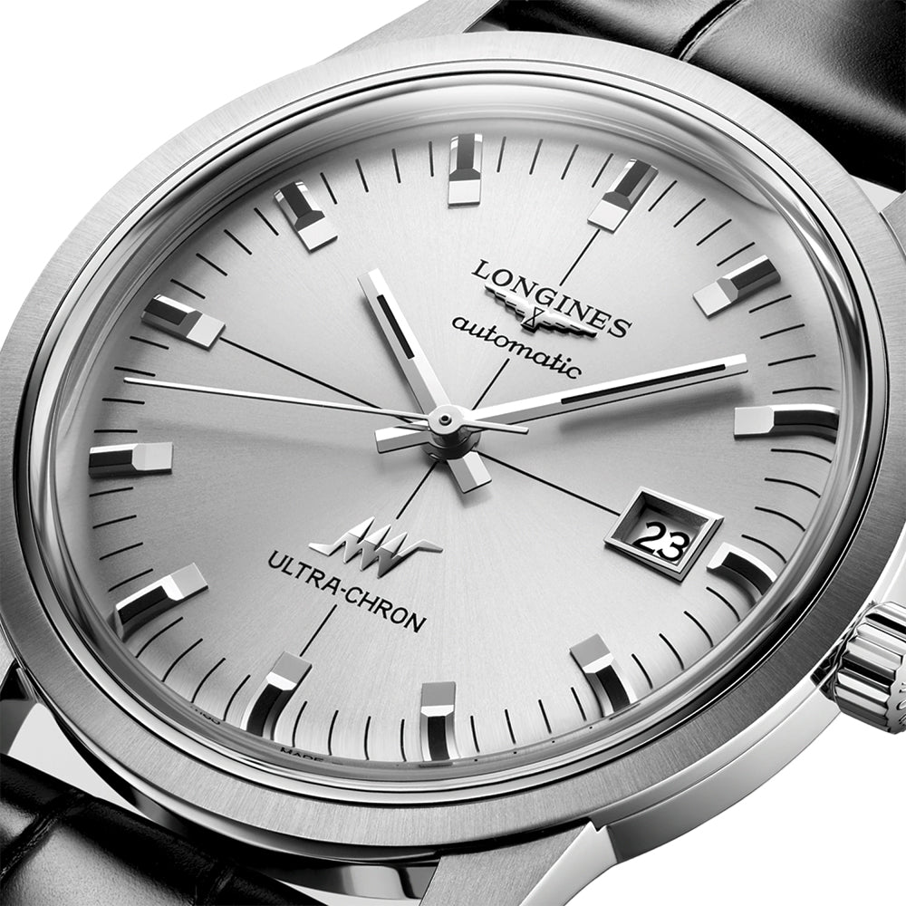Ultra-Chron Classic 40mm - Silver on Leather Strap