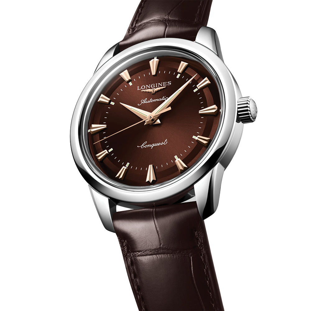 Conquest Heritage 40mm - Brown on Leather Strap