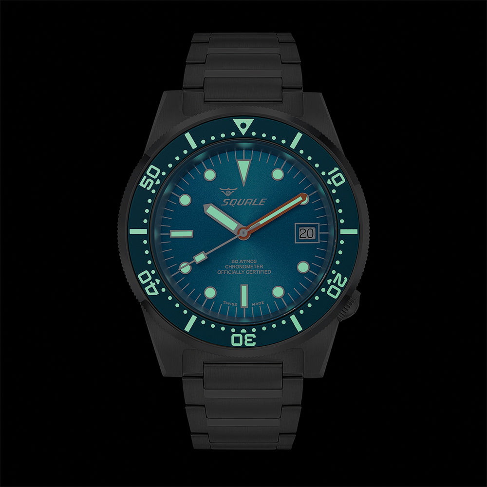 1521 Ocean COSC Certified 42mm - Blue on Bracelet and Leather Strap
