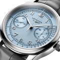 Master Chrono Monopusher Manual 41mm - Frosted Blue on Leather Strap