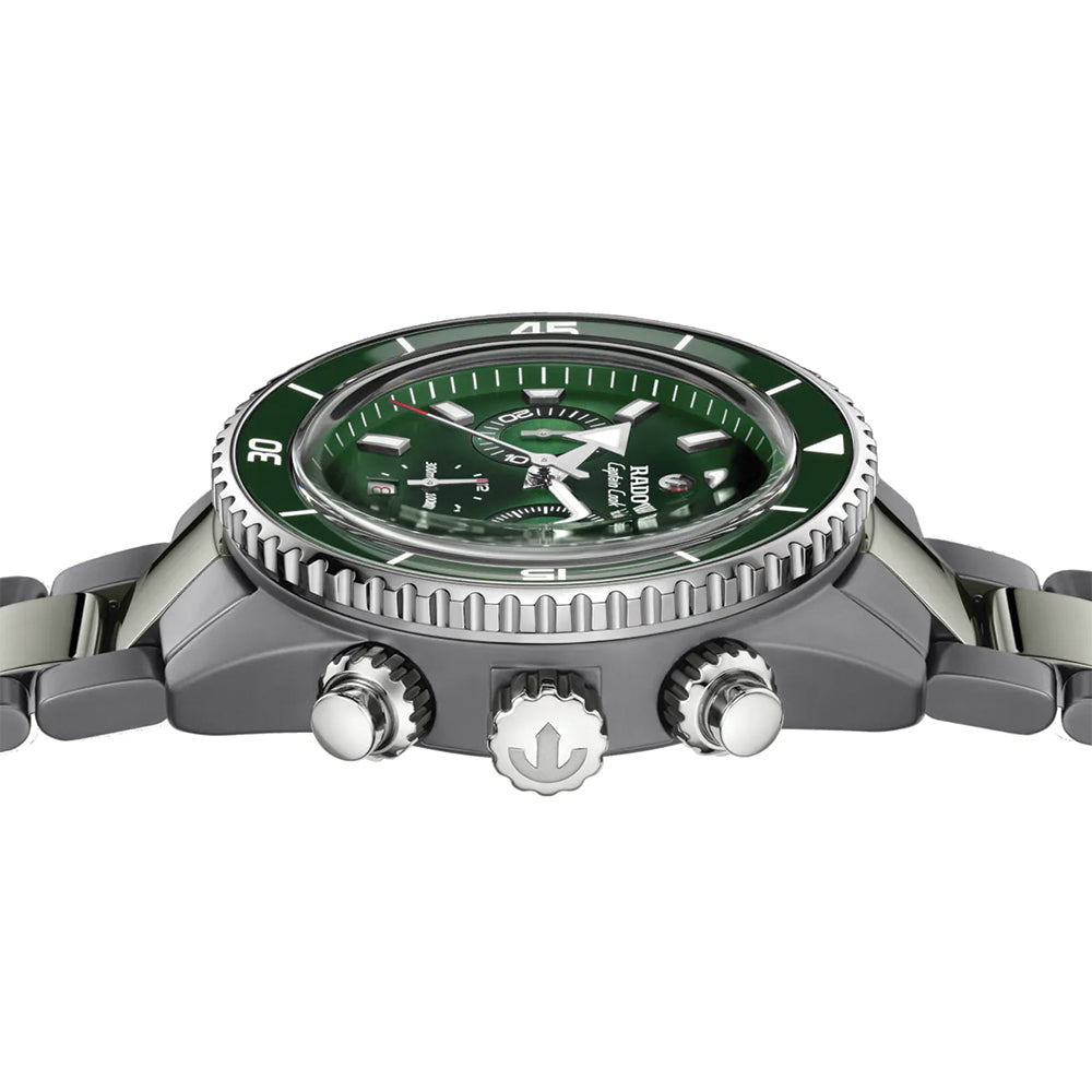 Captain Cook Automatic Chronograph 43mm - Green on Bracelet