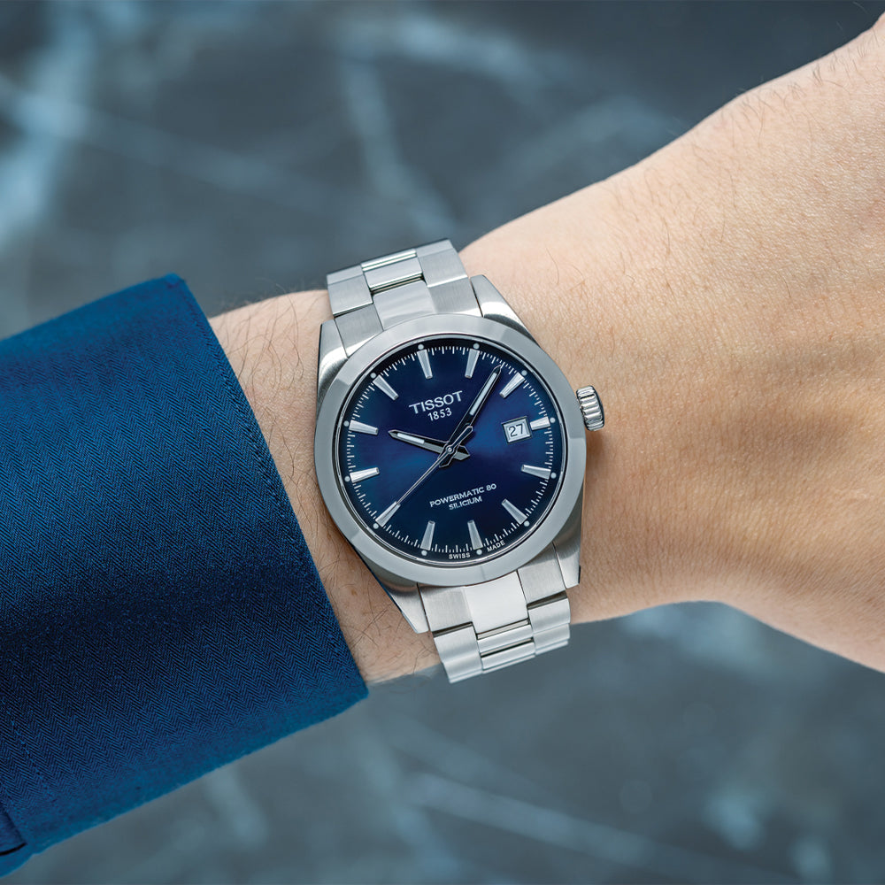 Gentleman Powermatic 80 Silicium 40mm - Blue on Bracelet