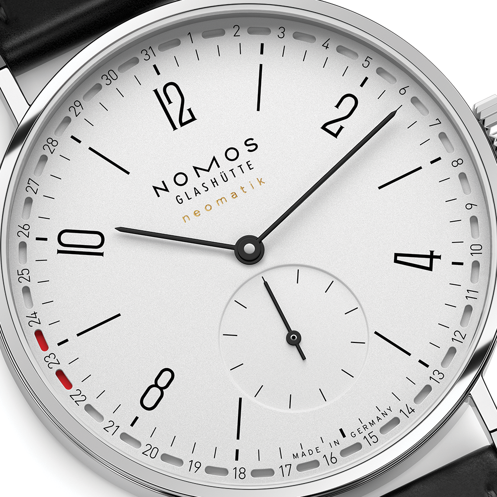 Tangente Neomatik Update 38.5mm - White on Leather Strap