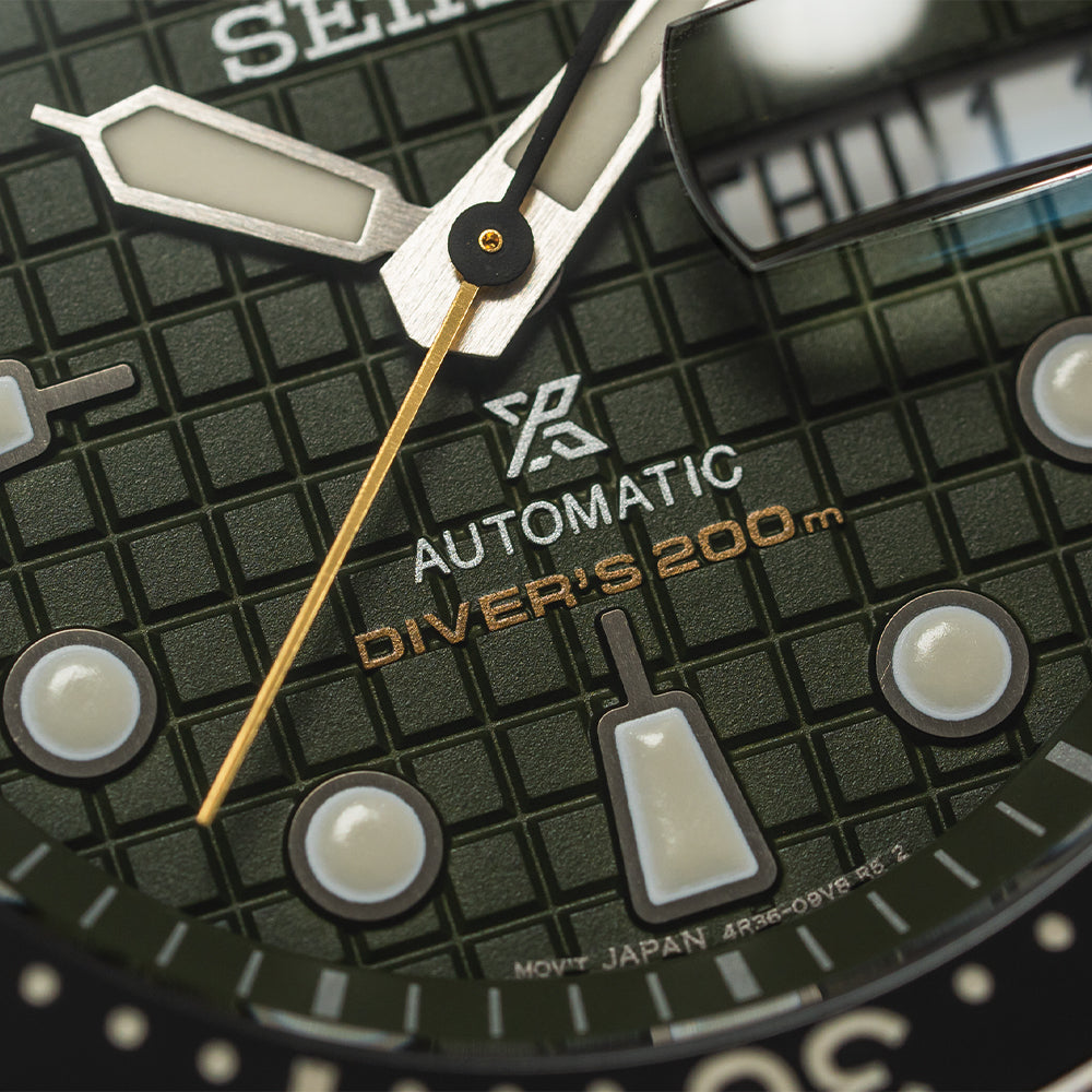 SRPE05 Prospex Automatic Diver 45mm - Green on Rubber Strap