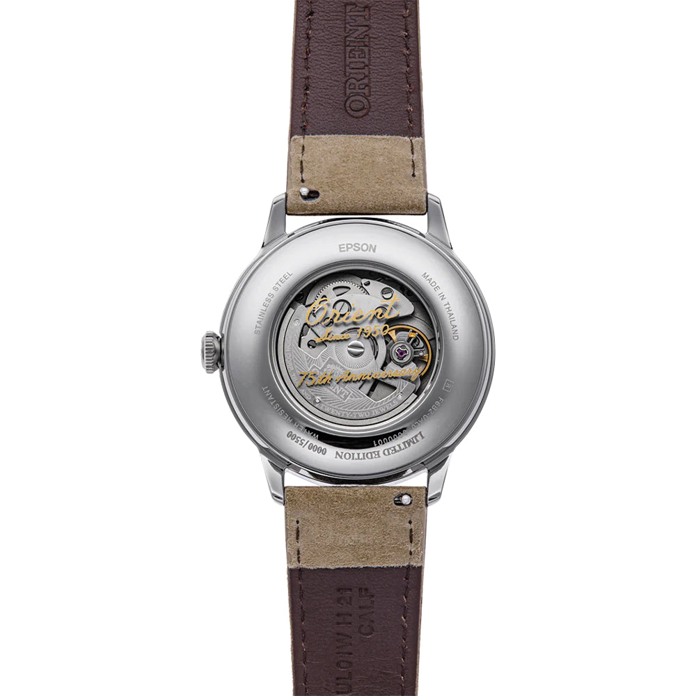 Limited Edition Bambino Version 9 41.5mm - White on Leather Strap w/ Extra Strap