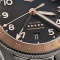 Spirit Zulu Time "1925" 18K Rose-Gold Capped Bezel 39mm - Black on Bracelet