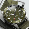 Khaki Navy Scuba Auto 40mm - Green on Green Strap