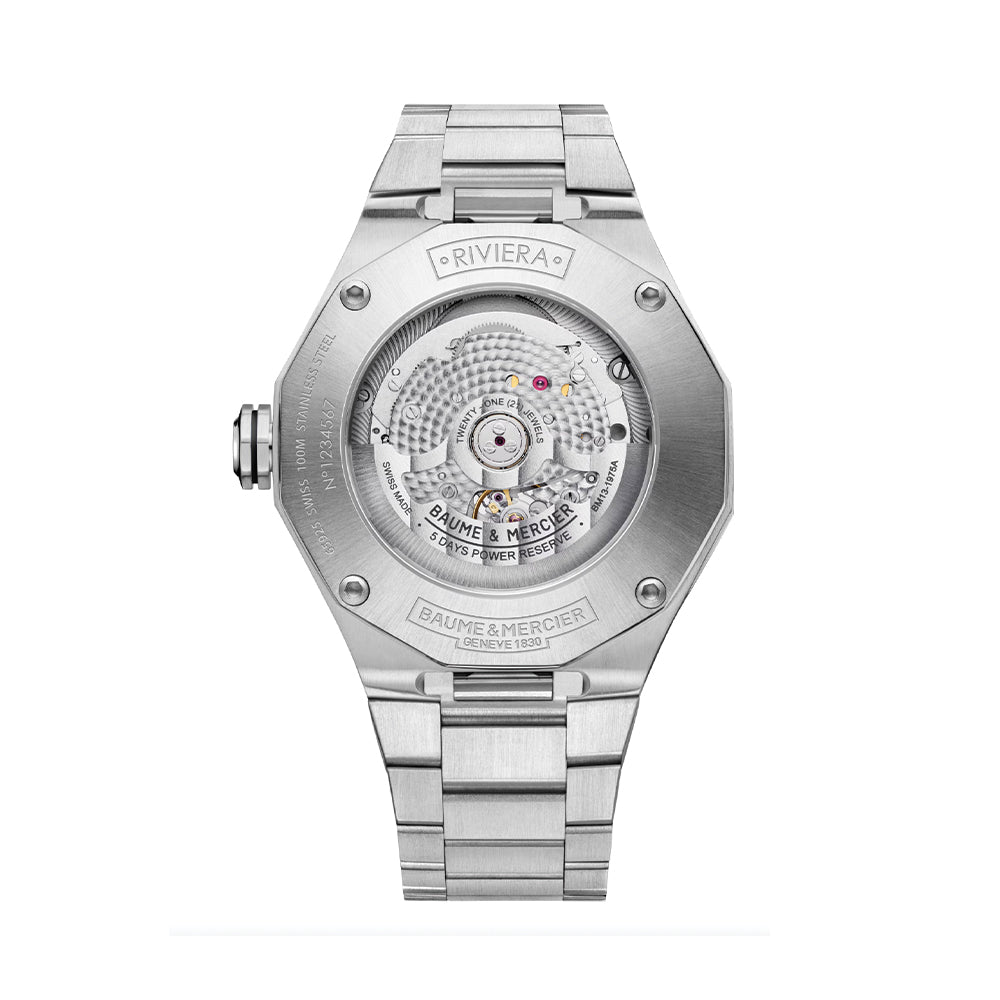 Riviera 10702 Baumatic COSC Certified 42mm - Black on Bracelet