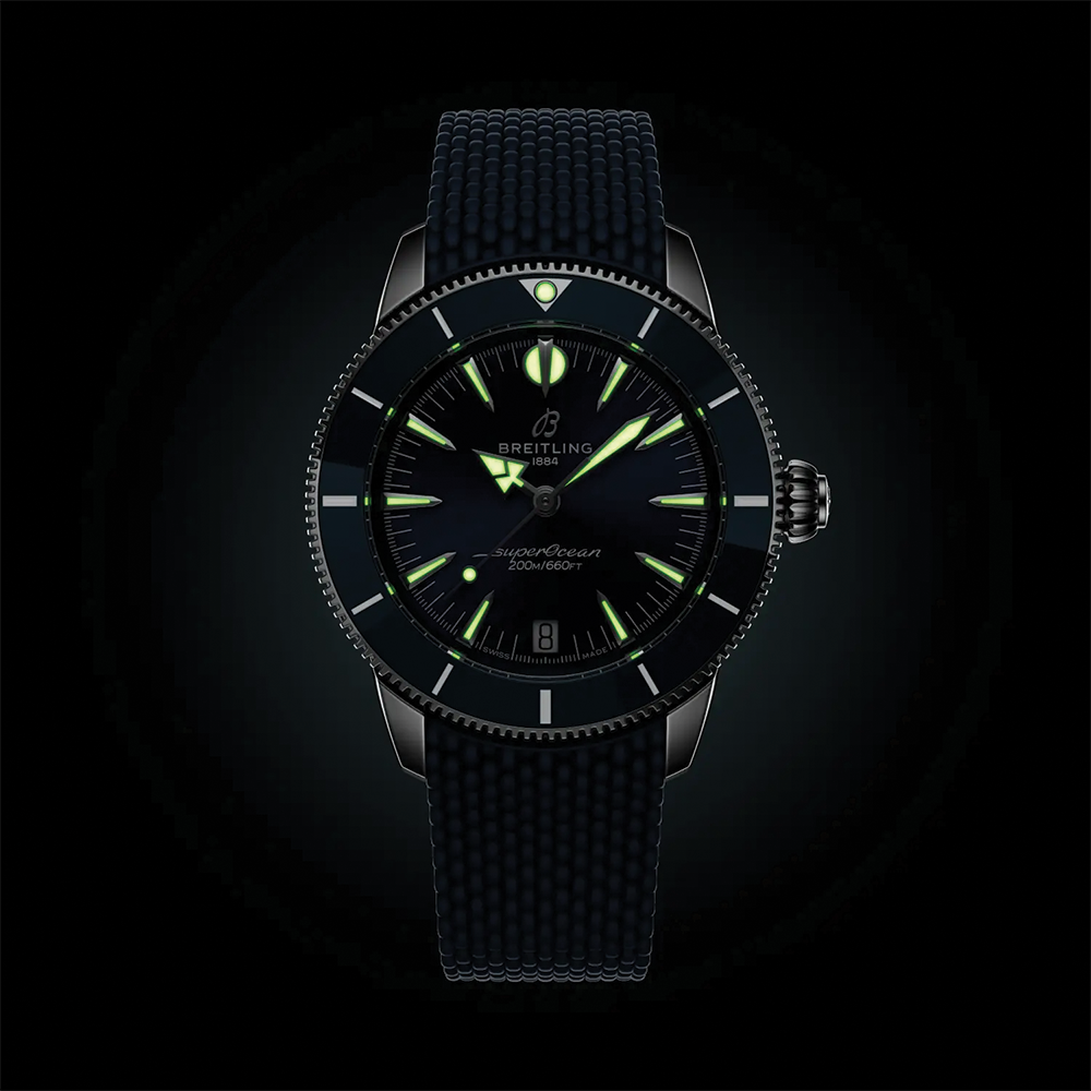 Superocean Heritage Automatic 36mm - Blue on Rubber Strap