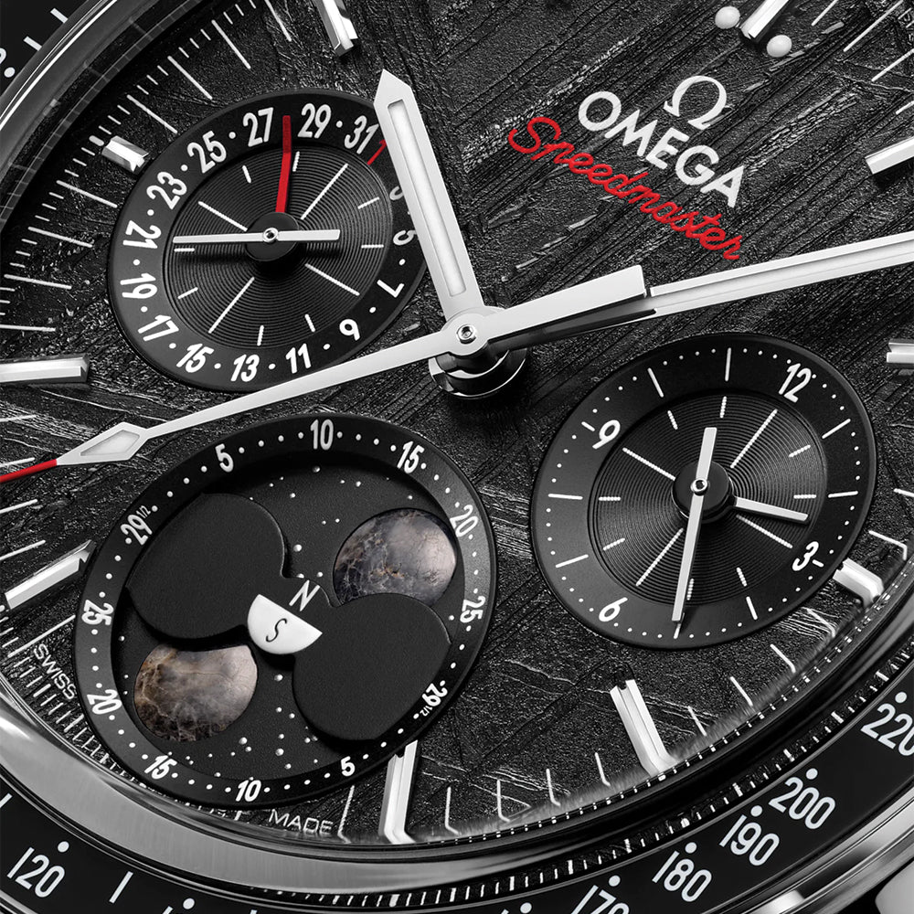 Speedmaster Moonphase Meteorite Co-Axial Master Chronometer 43mm - Black PVD Dial on Bracelet