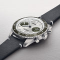 Divers Sixty-Five Chronograph 40mm - Silver on Leather Strap
