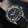 DS Super PH500M 43mm - Black on One-Piece Nylon Strap