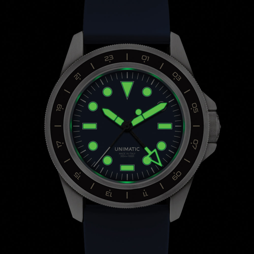 U1-GMT-DHN Limited Edition 41.5mm - Blue on Strap