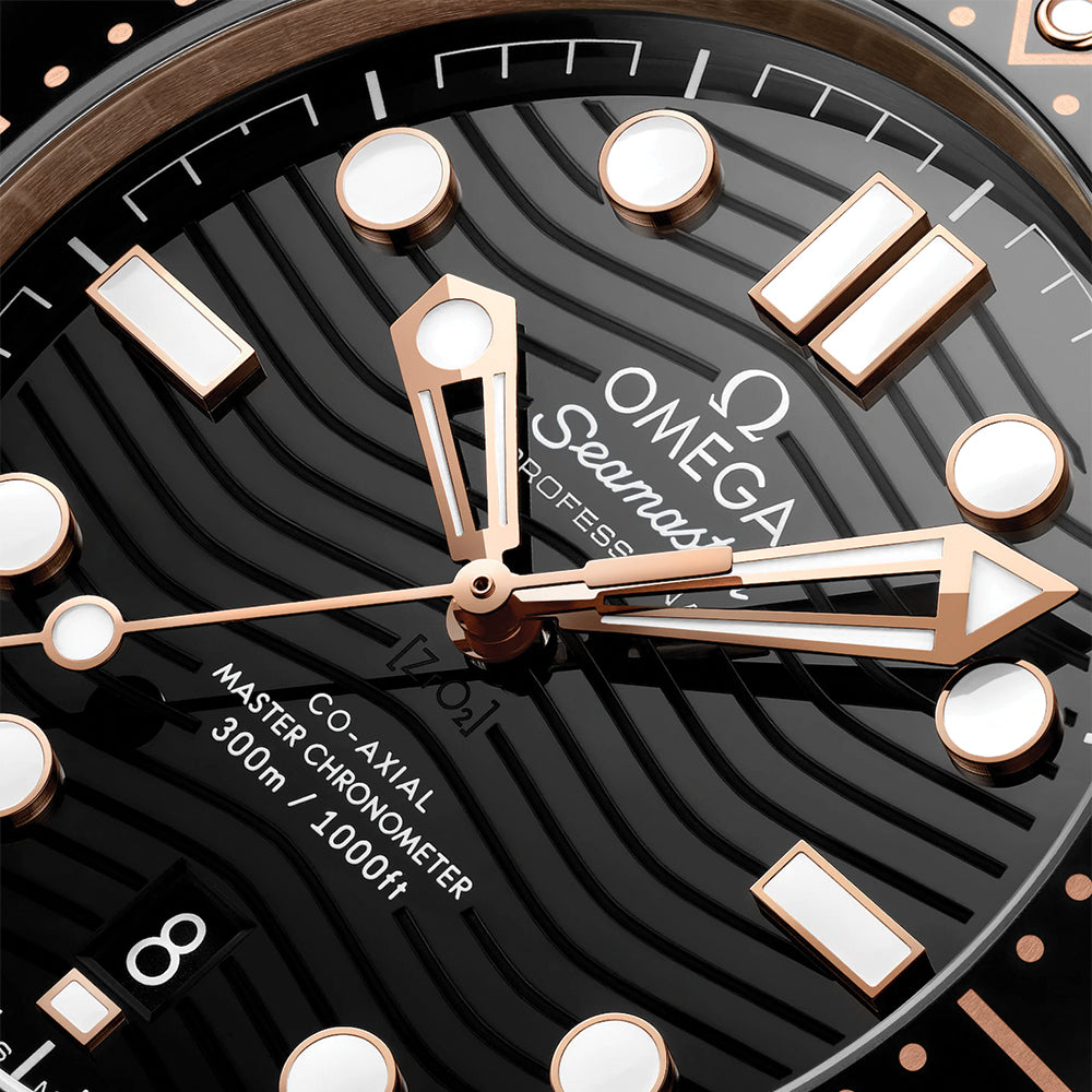 Seamaster Diver 300M Sedna™ Gold 42mm - Black on Rubber Strap