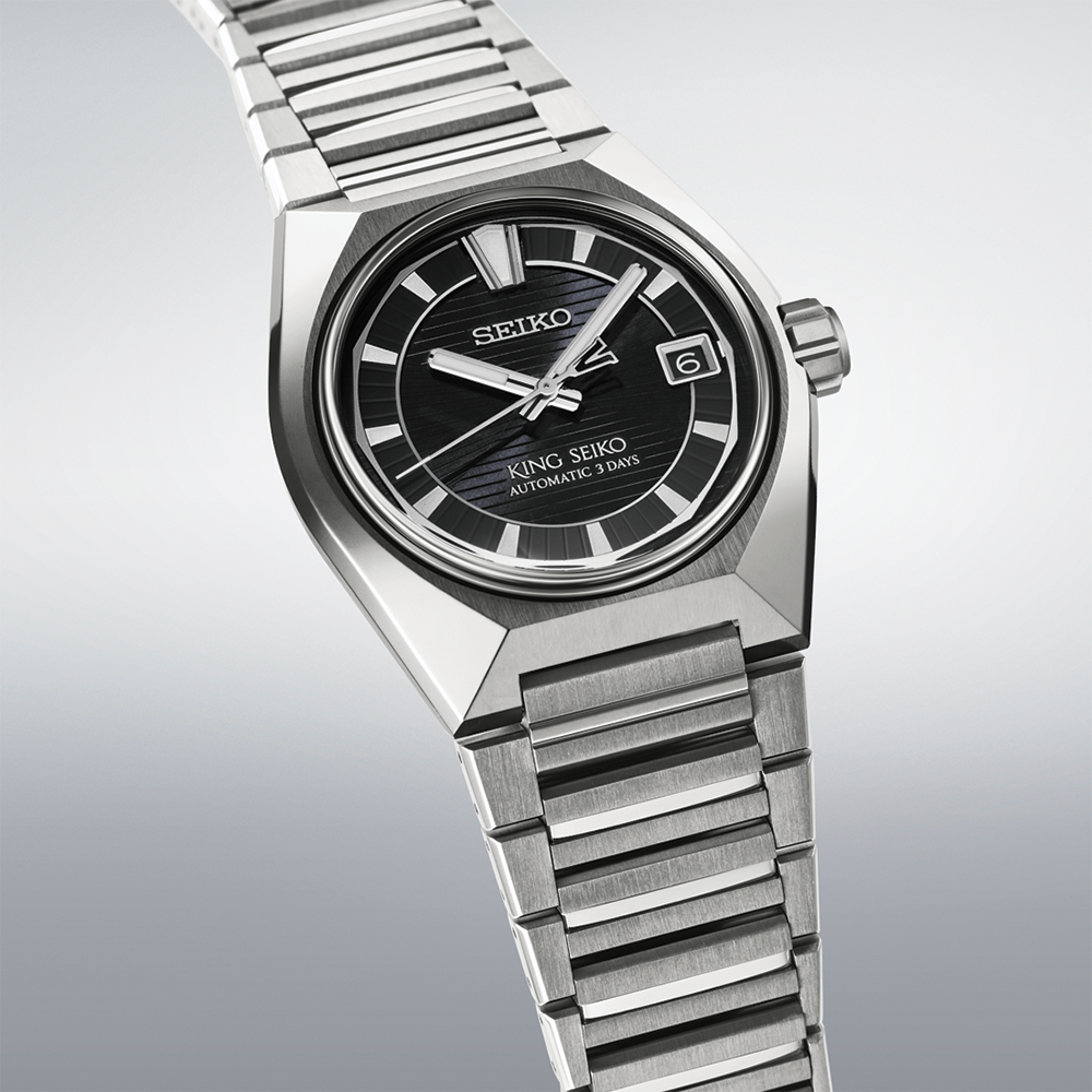 HKF003 King Seiko VANAC 41mm - Black on Bracelet