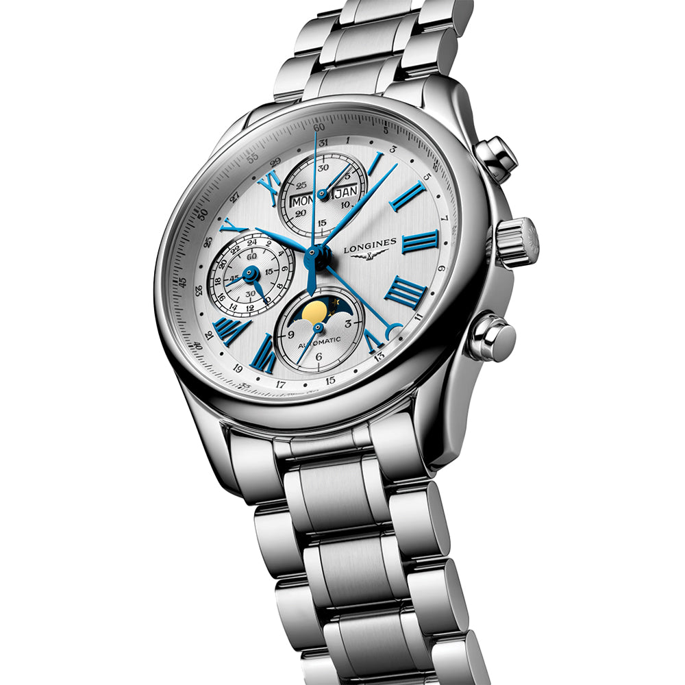 Master Collection Chrono Moonphase 40mm - Silver on Bracelet