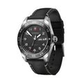 Swiss Army Quartz 42mm - Black on Black Leather Strap