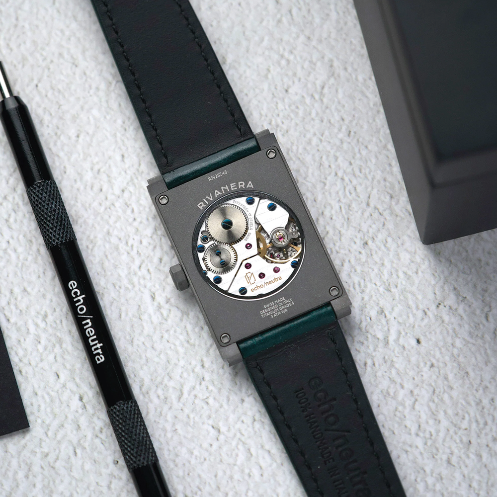 Rivanera Small Seconds 40mm - White on Rubber Strap w/ Additional Strap