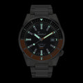 Matic 44mm - Black and Satin Orange on Bracelet