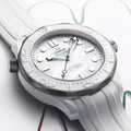 Seamaster Diver 300M Paralympic Milano Cortina 2026 43.5mm - White on Rubber Strap