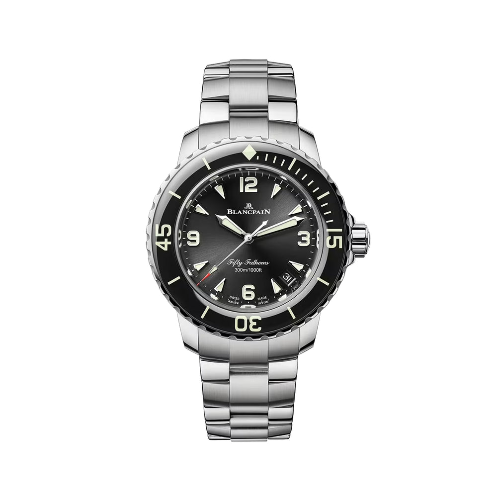 Fifty Fathoms Stainless Steel 38mm - Black on Bracelet