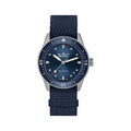 Fifty Fathoms Bathyscaphe Steel 38mm - Blue on One Piece Nylon Strap
