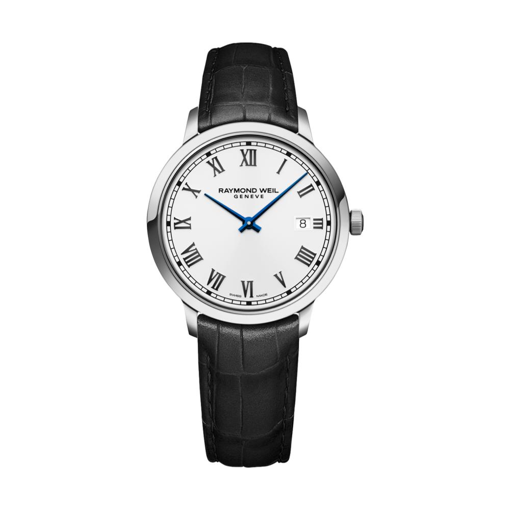 Toccata Classic Quartz 39mm - White on Leather Strap