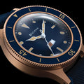 MIL-SHIPS Bronze Special Edition 41mm - Blue on Strap