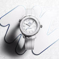 Seamaster Diver 300M Milano Cortina 2026 43.5mm - White on Rubber Strap