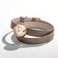 Ladybird Lady B Red Gold 19mm - Opaline on Taupe Leather Strap